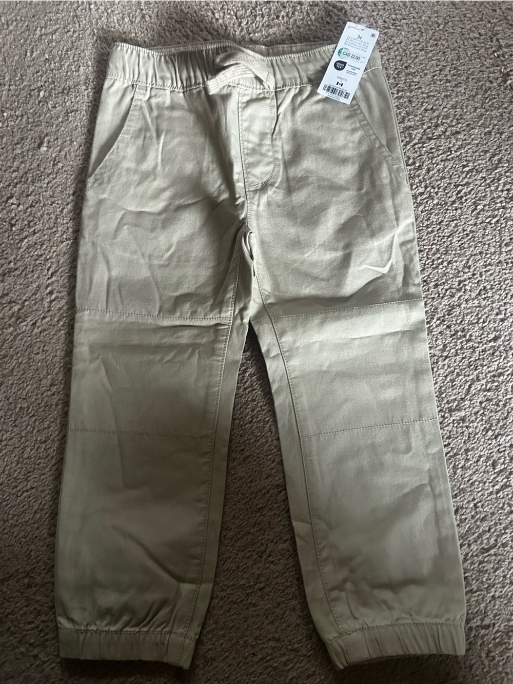 Toddler khaki joggers